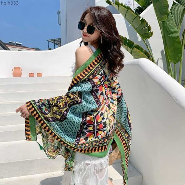 new beach scarf summer beach vacation sun protection extra large shawl ethnic style scarf dual use sun protection versatile, Blue;gray
new beach scarf summer beach vacation sun protection extra large shawl ethnic style scarf dual use sun protection versatile, Blue;gray