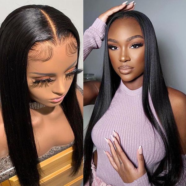 100% hd lace glueless straight lace front human hair wigs for women 13x4 brazilian lace frontal pre plucked 30 inch, Black;brown
100% hd lace glueless straight lace front human hair wigs for women 13x4 brazilian lace frontal pre plucked 30 inch, Black;brown