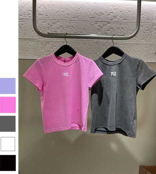 aw king 2023 spring designer summer new women's cotton foam letter printing wang old short-sleeved t-shirt motion design crew neck all, White
aw king 2023 spring designer summer new women's cotton foam letter printing wang old short-sleeved t-shirt motion design crew neck all, White