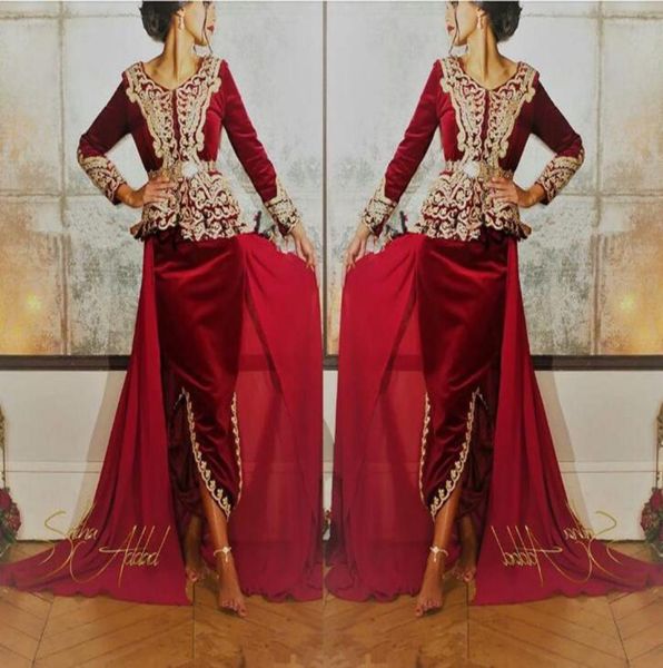2019 burgundy velvet caftan karakou algerien prom formal dresses with gold lace long sleeve peplum occasion evening gown wear6910543, Black;red
2019 burgundy velvet caftan karakou algerien prom formal dresses with gold lace long sleeve peplum occasion evening gown wear6910543, Black;red