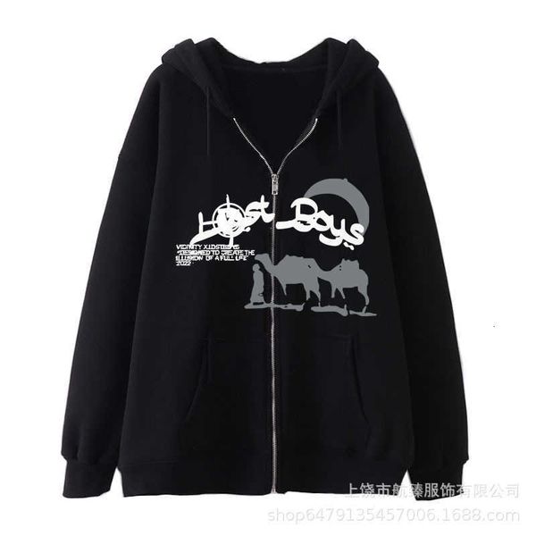 desert camels 2023 zipper guards casual american hoodie fashion loose sweater cardigan, Black
desert camels 2023 zipper guards casual american hoodie fashion loose sweater cardigan, Black