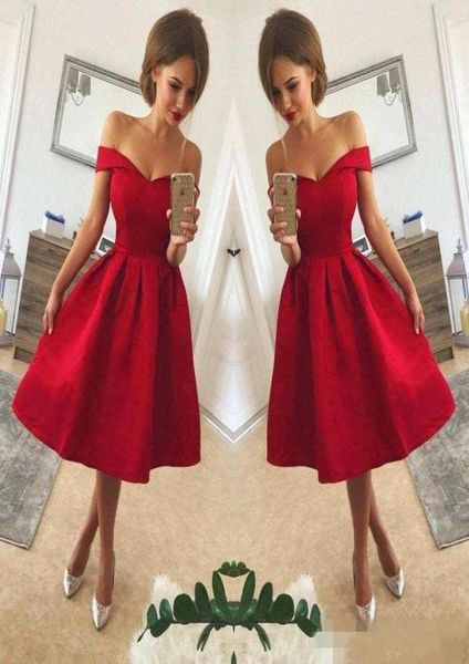 2018 simple red off the shoulder satin a line short party dresses ruched knee length short homecoming cocktail prom gowns8790649, Black
2018 simple red off the shoulder satin a line short party dresses ruched knee length short homecoming cocktail prom gowns8790649, Black