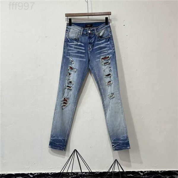 men's jeans amirs designer fashion pants cool stylish leisure ripped brand high street hole color patch light wash elastic slim men 84r, Blue
men's jeans amirs designer fashion pants cool stylish leisure ripped brand high street hole color patch light wash elastic slim men 84r, Blue