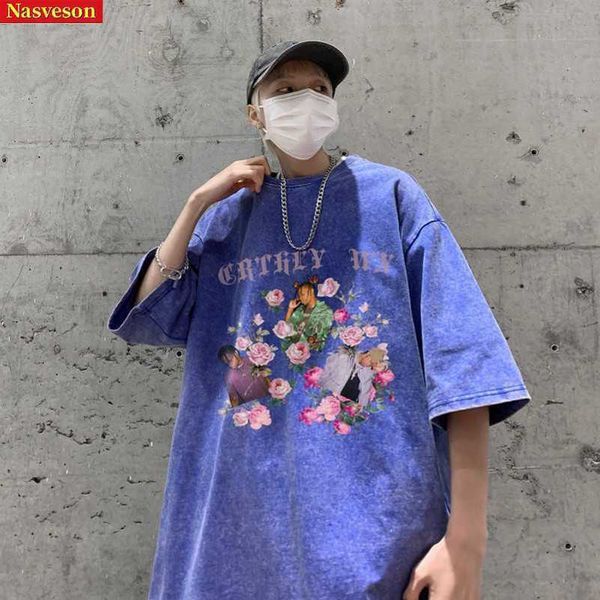 washed old american t-shirt high street men's fashion brand short sleeve oversize 5/4 sleeve, White;black
washed old american t-shirt high street men's fashion brand short sleeve oversize 5/4 sleeve, White;black