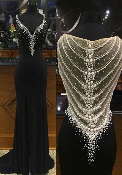 deep vneck 2019 mermaid evening dresses sweep train long formal black chiffon prom dresses pearls beadings mother brides dress pa1189909, Black;red
deep vneck 2019 mermaid evening dresses sweep train long formal black chiffon prom dresses pearls beadings mother brides dress pa1189909, Black;red