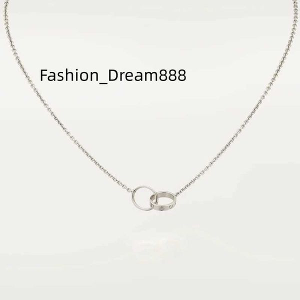 new classic design double loop charms pendant love necklace for women girls 316l titanium steel wedding jewelry collares collier, Silver
new classic design double loop charms pendant love necklace for women girls 316l titanium steel wedding jewelry collares collier, Silver