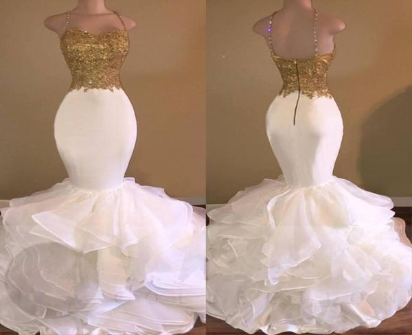 2016 mermaid white and gold prom dresses spaghetti strap lace ruffles backless long african prom dress for gradustion or2533586, Black
2016 mermaid white and gold prom dresses spaghetti strap lace ruffles backless long african prom dress for gradustion or2533586, Black