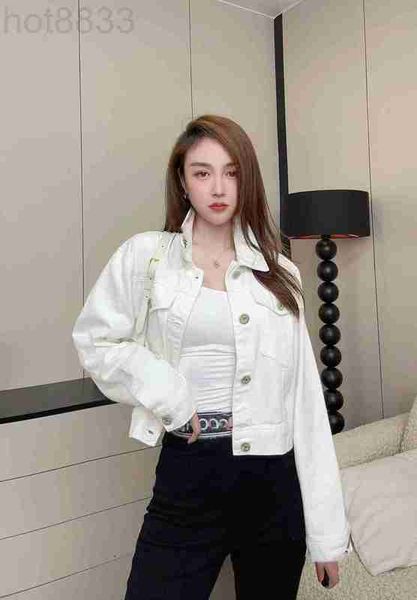 women's jackets designer high-end spring summer 2023 new white single breasted style thin polo collar short jean jacket enqn, Black;brown
women's jackets designer high-end spring summer 2023 new white single breasted style thin polo collar short jean jacket enqn, Black;brown