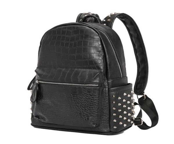 fashion rivets men backpack large capacity crocodile pattern man lapbackpacks 156 casual travel bag pu leather black3280327
fashion rivets men backpack large capacity crocodile pattern man lapbackpacks 156 casual travel bag pu leather black3280327