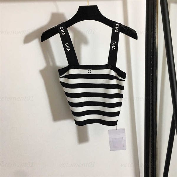 designer swim tank summer women small fragrant style black white stripes color blocking knitted camisole tank for womens 0607
designer swim tank summer women small fragrant style black white stripes color blocking knitted camisole tank for womens 0607