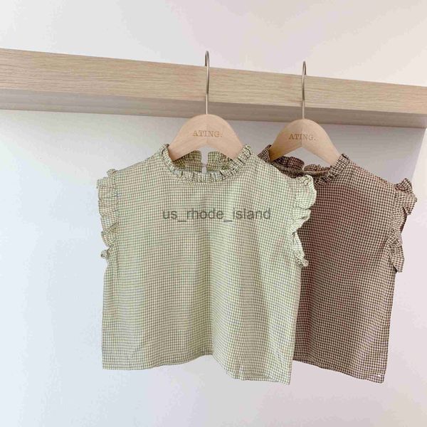 t-shirts korean style summer baby girls sleeveless plaid shirts kids clothes ruffles vest toddlers children blouses x0628, Blue
t-shirts korean style summer baby girls sleeveless plaid shirts kids clothes ruffles vest toddlers children blouses x0628, Blue