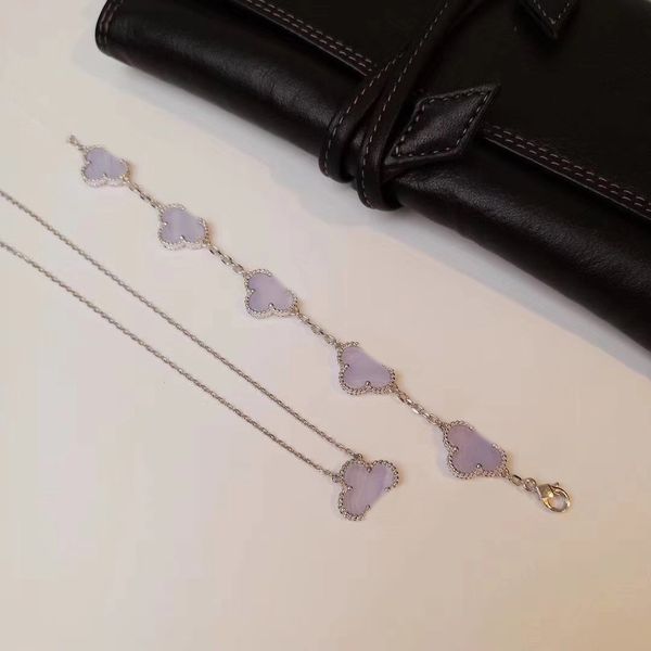2023 luxury quality v gold material pendant necklace with nature purple jade for women wedding necklace gift earring bracelet jewelry have s, Silver
2023 luxury quality v gold material pendant necklace with nature purple jade for women wedding necklace gift earring bracelet jewelry have s, Silver