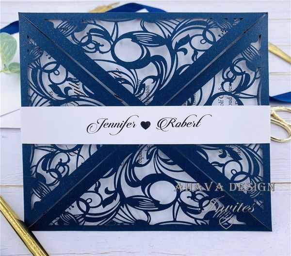 intricate dark navy lace laser cut folded wedding invitation handmade personalized invites with envelopes personalized invitation1314845, Black
intricate dark navy lace laser cut folded wedding invitation handmade personalized invites with envelopes personalized invitation1314845, Black