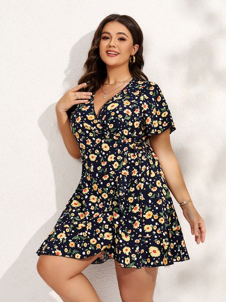 plus size dresses finjani size floral print side belt dress vneck elegant mini for women 230627, Black
plus size dresses finjani size floral print side belt dress vneck elegant mini for women 230627, Black