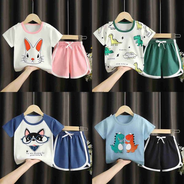 t-shirts toddler baby boys clothes short sleeve t-shirt + short 2pcs cotton summer kids girls tracksuit outfits children's clothing set, Blue
t-shirts toddler baby boys clothes short sleeve t-shirt + short 2pcs cotton summer kids girls tracksuit outfits children's clothing set, Blue