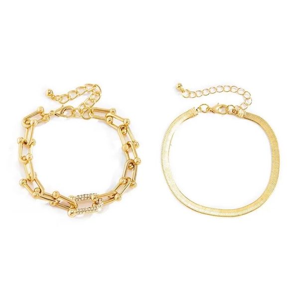 bangle bracelet designed jewerly link chain crystal u-shaped buckle metal bangle bracelet statement gold silver color link fashion, Golden;silver
bangle bracelet designed jewerly link chain crystal u-shaped buckle metal bangle bracelet statement gold silver color link fashion, Golden;silver