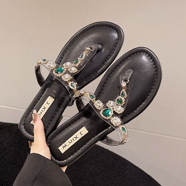 slippers summer woman sandals boho clip toe crystal shoes transparent pvc beading flat women bohimia beach flip flops 230628, Black
slippers summer woman sandals boho clip toe crystal shoes transparent pvc beading flat women bohimia beach flip flops 230628, Black
