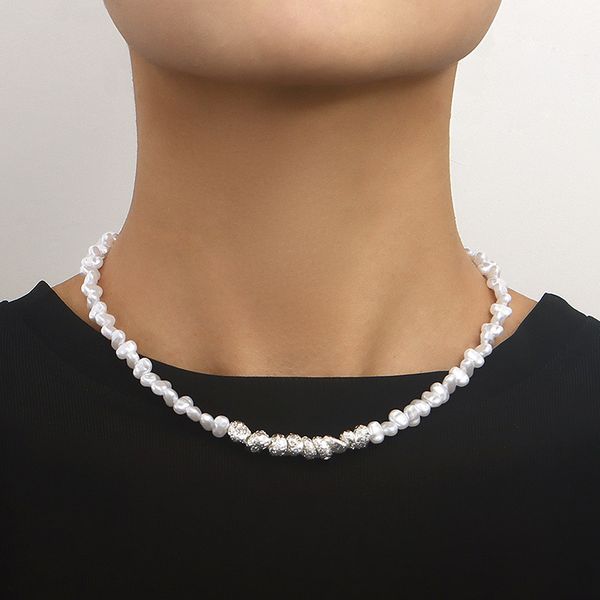 silver color irregular beads imitation baroque pearl chain necklace simple pearls choker women collar ladies jewelry gift, Golden;silver
silver color irregular beads imitation baroque pearl chain necklace simple pearls choker women collar ladies jewelry gift, Golden;silver