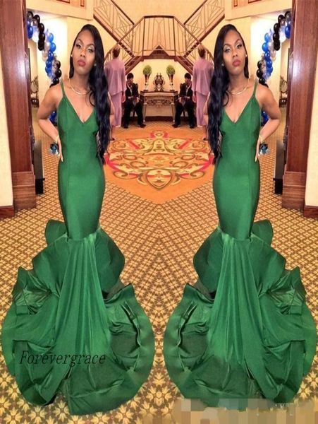 satin ruffle green mermaid black girl prom dress spaghetti strap south africa evening party gown custom made plus size4280057
satin ruffle green mermaid black girl prom dress spaghetti strap south africa evening party gown custom made plus size4280057