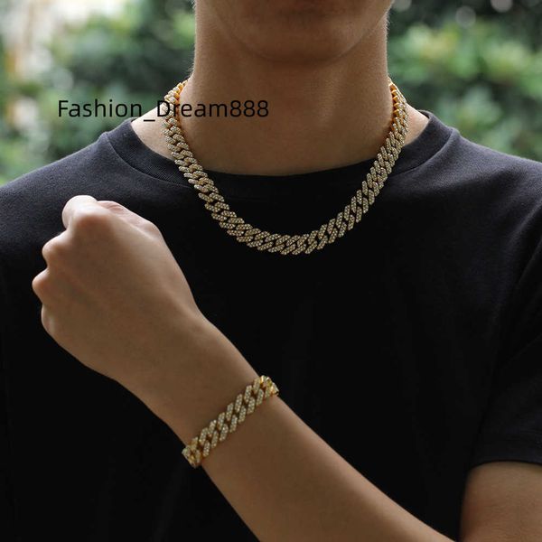 12mm miami cuban link chain necklace bracelets set for mens bling hip hop iced out diamond gold silver rapper chains women luxury jewelry
12mm miami cuban link chain necklace bracelets set for mens bling hip hop iced out diamond gold silver rapper chains women luxury jewelry