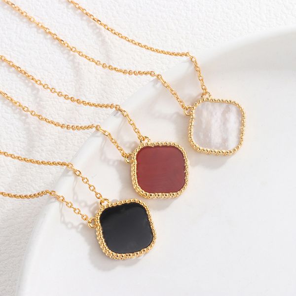 luxury designer necklace for women clover necklace titanium steel jewelry girl wedding gifts for parties gold chain jewelry iced out chains, Silver
luxury designer necklace for women clover necklace titanium steel jewelry girl wedding gifts for parties gold chain jewelry iced out chains, Silver