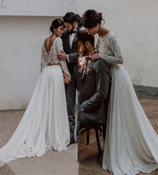 2023 boho beach wedding dresses bridal gown two piece a line backless long sleeve court train lace chiffon country bride dres2022200, White
2023 boho beach wedding dresses bridal gown two piece a line backless long sleeve court train lace chiffon country bride dres2022200, White