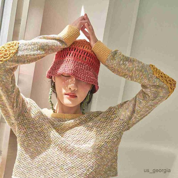 caps new green cotton paper bonnets for women handmade crochet knitted beanies cap girls seasons street bucket hat cap r230628, Blue;gray
caps new green cotton paper bonnets for women handmade crochet knitted beanies cap girls seasons street bucket hat cap r230628, Blue;gray