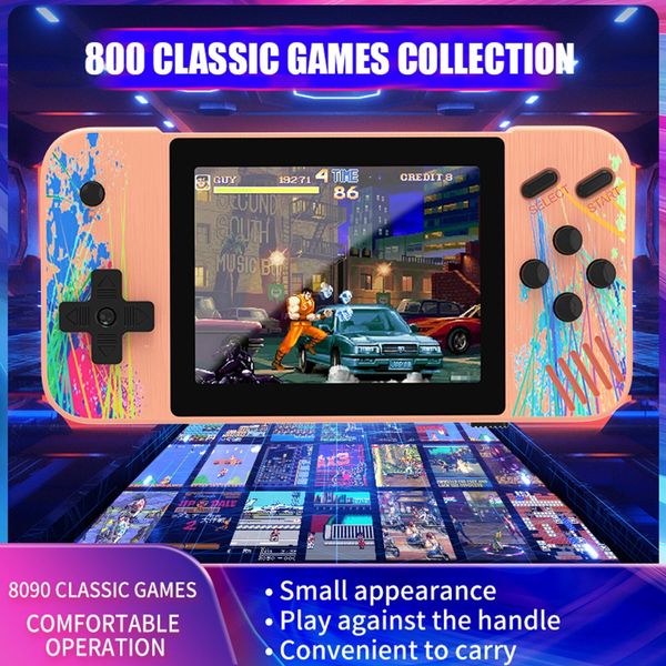 Image of Portable Double Players Game Players G3 Handheld Console Retro Video Player Built-in 800 Games 3.5-inch Screen For Boys Girls