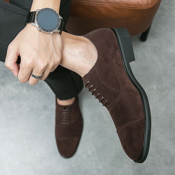 dress shoes men's oxford brand suede leather vintage slipon classic casual men driving wedding male pointed 230628, Black
dress shoes men's oxford brand suede leather vintage slipon classic casual men driving wedding male pointed 230628, Black