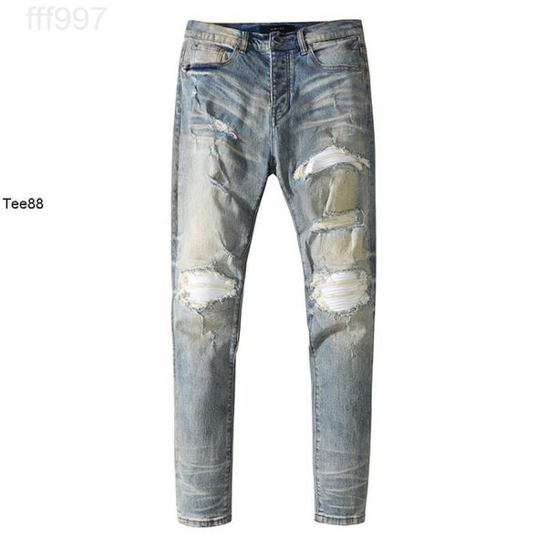 new high street white amirs patchwork hole amirs patchwork used washing patchwork jeans, Blue
new high street white amirs patchwork hole amirs patchwork used washing patchwork jeans, Blue
