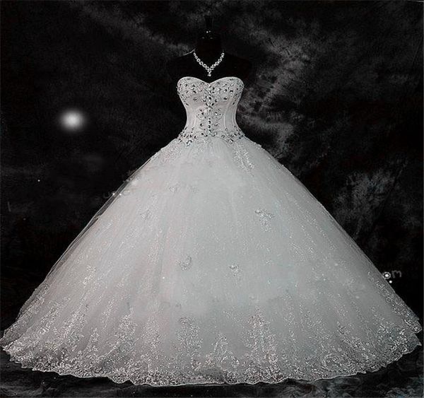 new arrival real poes bling bling crystal wedding dresses lace rhinestone plus size ball gown wedding bridal gowns vestido de n8539434, White
new arrival real poes bling bling crystal wedding dresses lace rhinestone plus size ball gown wedding bridal gowns vestido de n8539434, White