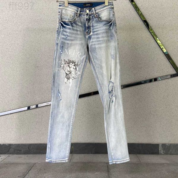 men's jeans amirs designer fashion pants cool stylish leisure ripped brand high street light color print slim men j2k2, Blue
men's jeans amirs designer fashion pants cool stylish leisure ripped brand high street light color print slim men j2k2, Blue