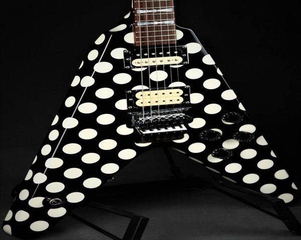 custom shop randy rhoads polka dot black flying v electric guitar mop bowtie inlays floyd rose tremolo bridge locking nut wham5443732
custom shop randy rhoads polka dot black flying v electric guitar mop bowtie inlays floyd rose tremolo bridge locking nut wham5443732