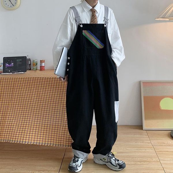 men's jeans men suspenders jumpsuits oversized rainbow printing overalls summer straight casual pants vintage splicing trousers male cl, Blue
men's jeans men suspenders jumpsuits oversized rainbow printing overalls summer straight casual pants vintage splicing trousers male cl, Blue