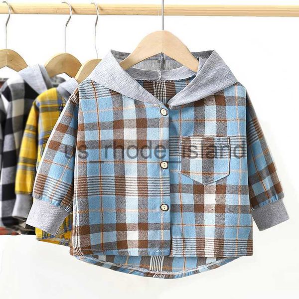 t-shirts plaid hooded kids shirt young childrens long sleeve blouse boy girl casual outerwear for 1-12 years old spring summer x0628, Blue
t-shirts plaid hooded kids shirt young childrens long sleeve blouse boy girl casual outerwear for 1-12 years old spring summer x0628, Blue