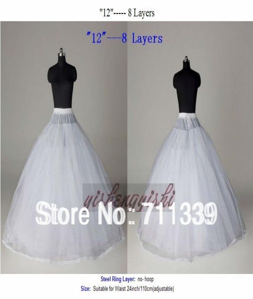 adjustable 8 layer wedding bridal gown dress quinceanera petticoat underskirt crinoline accessories6965803, White
adjustable 8 layer wedding bridal gown dress quinceanera petticoat underskirt crinoline accessories6965803, White
