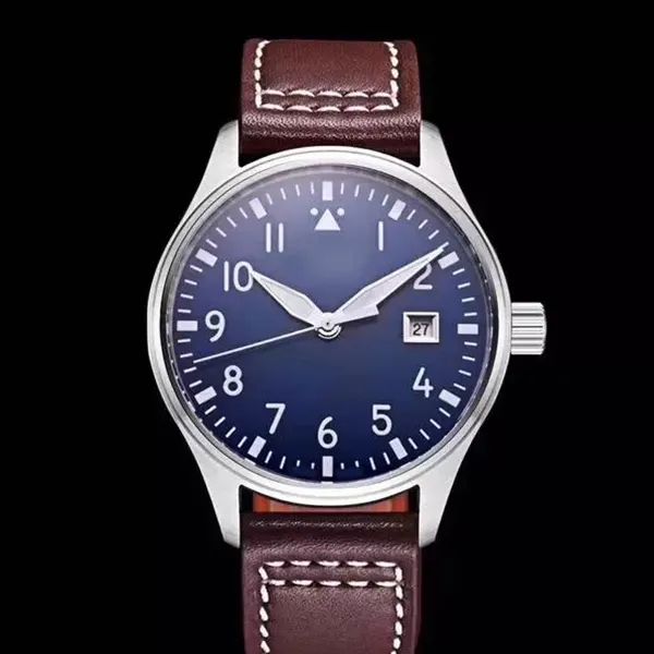 u1 grade aaa automatic mechanical men's watch 40mm blue dial brown leather strap sports mens watches moissanite watch, Slivery;golden
u1 grade aaa automatic mechanical men's watch 40mm blue dial brown leather strap sports mens watches moissanite watch, Slivery;golden
