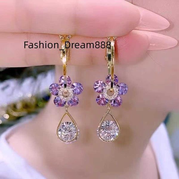 luxury new crystal flower earrings for women zircon dangle earrings valentines day gift accessories for women pendientes mujer, Silver
luxury new crystal flower earrings for women zircon dangle earrings valentines day gift accessories for women pendientes mujer, Silver