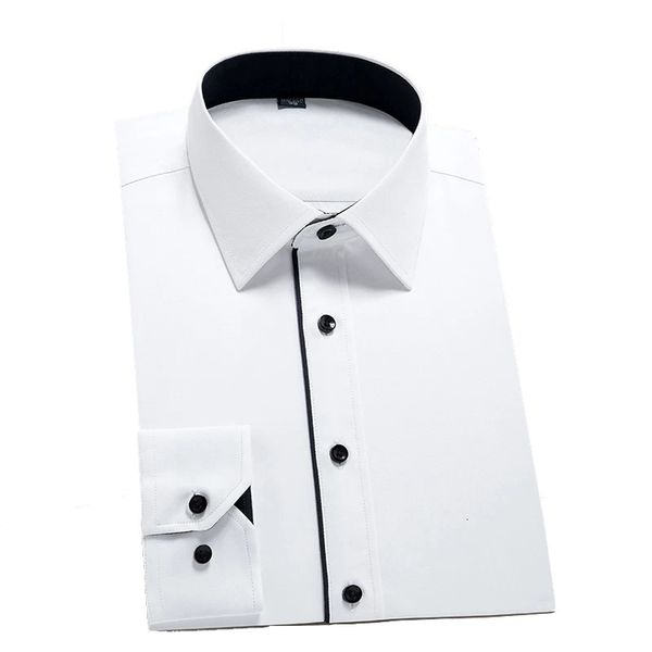 men's dress shirts cotton men long sleeve business white shirt regular fit formal dress luxury man shirts plus size 5xl 6xl 7xl 8xl 230, White;black
men's dress shirts cotton men long sleeve business white shirt regular fit formal dress luxury man shirts plus size 5xl 6xl 7xl 8xl 230, White;black