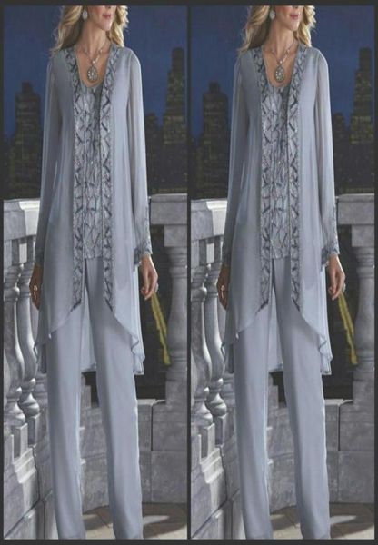 2019 new mother of the bride groom 3 piece pant suit silver chiffon beach wedding mothers dress long sleeves beads formal evening 8068767, Black;red
2019 new mother of the bride groom 3 piece pant suit silver chiffon beach wedding mothers dress long sleeves beads formal evening 8068767, Black;red
