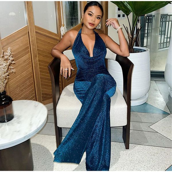 modern halter jumpsuit prom dresses shiny open back straight outfit cocktail party gown summer female street wear, Black
modern halter jumpsuit prom dresses shiny open back straight outfit cocktail party gown summer female street wear, Black