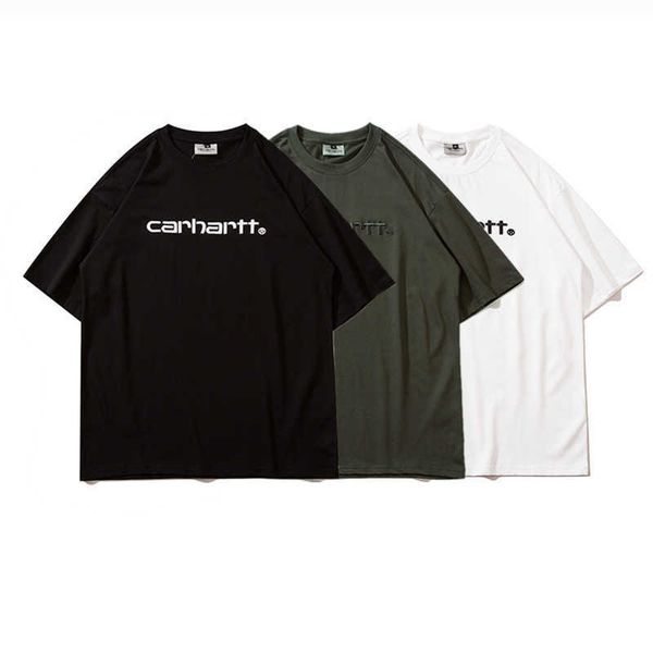 fashion men's and women's t-shirt tooling brand carhart new classic cursive lettering embroidery loose casual lovers versatile sho, White;black
fashion men's and women's t-shirt tooling brand carhart new classic cursive lettering embroidery loose casual lovers versatile sho, White;black