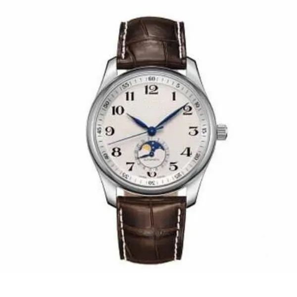 u1 aaa classic man watch mechanical automatic watches for men white dial brown leather strap 001, Slivery;golden
u1 aaa classic man watch mechanical automatic watches for men white dial brown leather strap 001, Slivery;golden