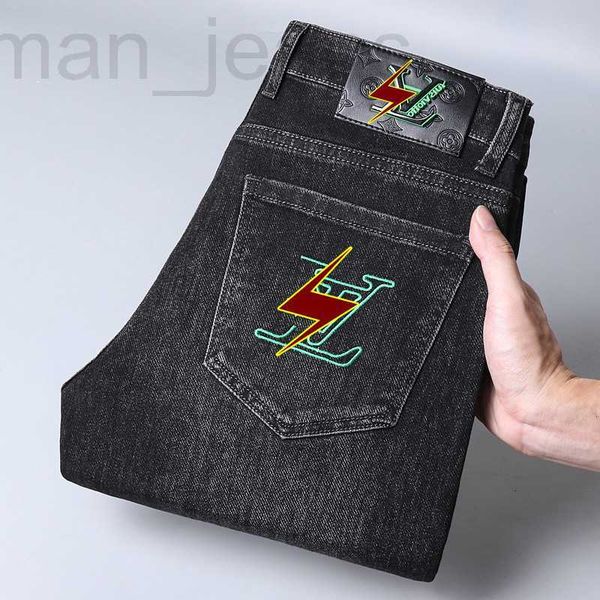 men's jeans designer hong kong fashion brand autumn and winter new slim fit feet elastic medium high waist casual long pants european 7, Blue
men's jeans designer hong kong fashion brand autumn and winter new slim fit feet elastic medium high waist casual long pants european 7, Blue