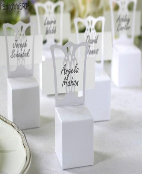 simple and elegant white wedding candy boxes chocolate box white chair gift boxes with blank name cards 250pcslot 4364188 
simple and elegant white wedding candy boxes chocolate box white chair gift boxes with blank name cards 250pcslot 4364188