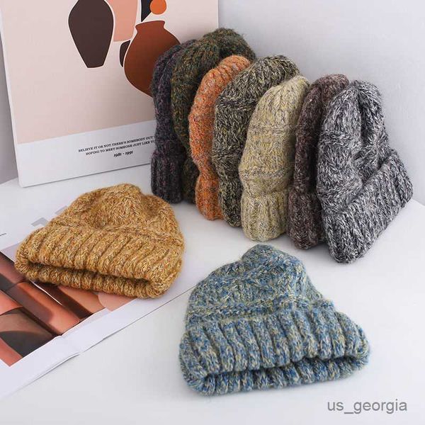 caps new winter wool cotton blends variegated knitted hat for woman yellow grey color optional winter hats warm cap bonnets r230628, Blue;gray
caps new winter wool cotton blends variegated knitted hat for woman yellow grey color optional winter hats warm cap bonnets r230628, Blue;gray
