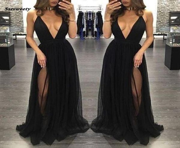 new high side split tulle prom dresses black deep v neck long women skirts formal party evening gowns vestidos de baile1969472
new high side split tulle prom dresses black deep v neck long women skirts formal party evening gowns vestidos de baile1969472