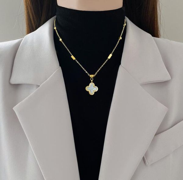fashion luxury 4 leaf clover necklace pendant stainless steel 18k plated ladies girls valentine's day mother's day engagement jewe, Silver
fashion luxury 4 leaf clover necklace pendant stainless steel 18k plated ladies girls valentine's day mother's day engagement jewe, Silver