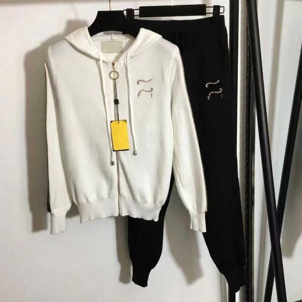 designer tracksuits womens casual hooded sweater set knitted embroidery letters sweatpants suit women sportswear two piece sets, Gray
designer tracksuits womens casual hooded sweater set knitted embroidery letters sweatpants suit women sportswear two piece sets, Gray