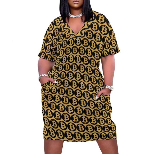 plus size dresses perfect black bitcoin dress v neck gold coin print street wear elegant casual woman stylish size clothes 5xl 230627
plus size dresses perfect black bitcoin dress v neck gold coin print street wear elegant casual woman stylish size clothes 5xl 230627